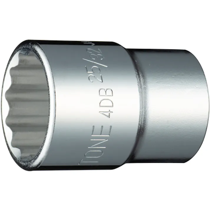【CAINZ-DASH】TONE ソケット(インチ) (12角) 吋目 25/32inch 全長38mm 4DB-25【別送品】
