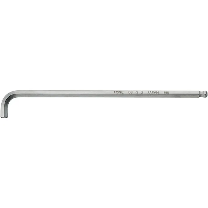 【CAINZ-DASH】TONE ボールポイント六角棒レンチ マスターツール首下ショートボールポイントL形レンチ 対辺寸法2mm BS-02S【別送品】