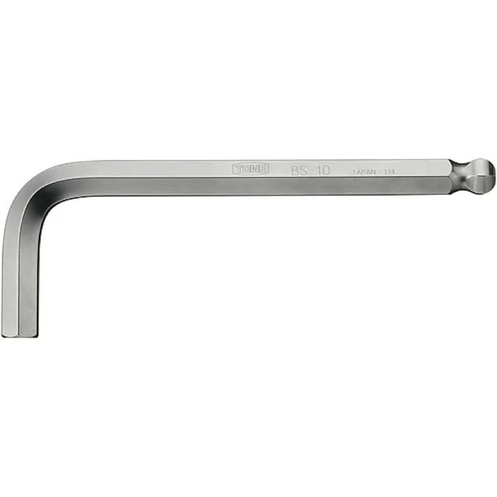 【CAINZ-DASH】TONE ボールポイント六角棒レンチ マスターツールボールポイントL形レンチ 対辺寸法10mm BS-10【別送品】