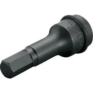 【CAINZ-DASH】TONE インパクト用セミロングヘキサゴンソケット 12mm 4AH-12L75【別送品】