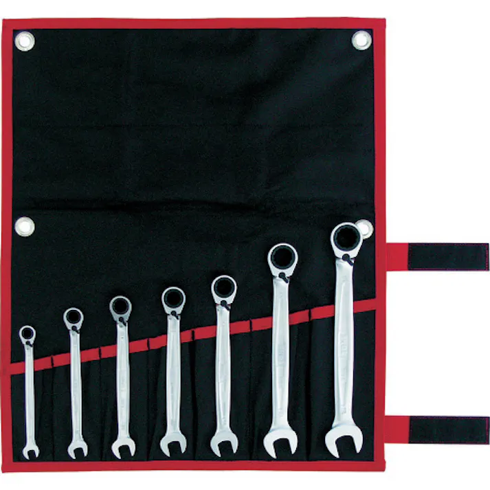 【CAINZ-DASH】TONE 切替式ラチェットめがねレンチセット 7pcs RMR700【別送品】