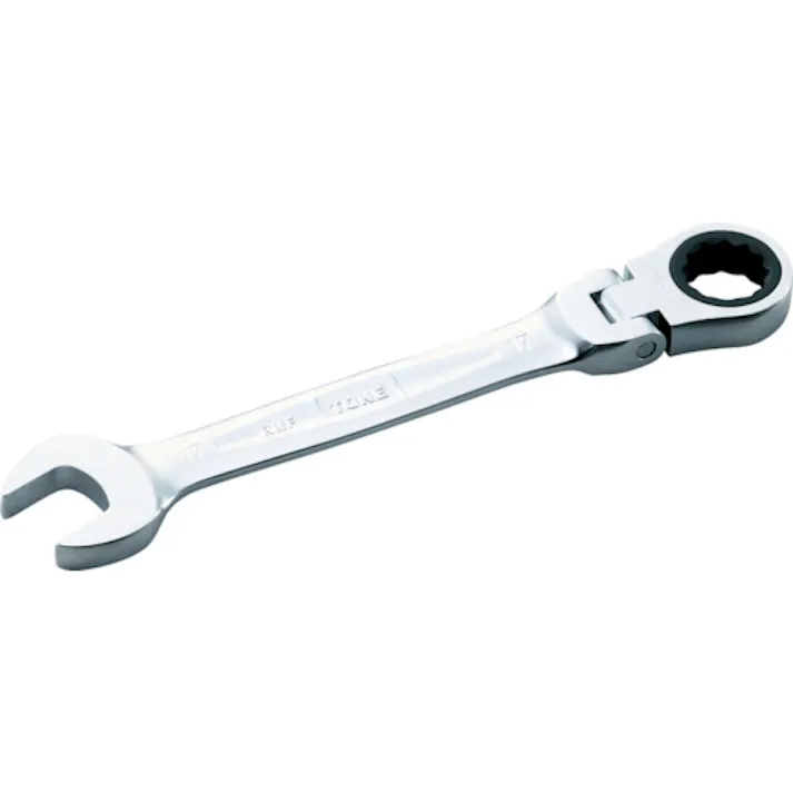 【CAINZ-DASH】TONE コンビネーションラチェットレンチ 首振ラチェットめがねレンチ 対辺寸法22mm 全長274mm メッキ処理 RMF-22【別送品】