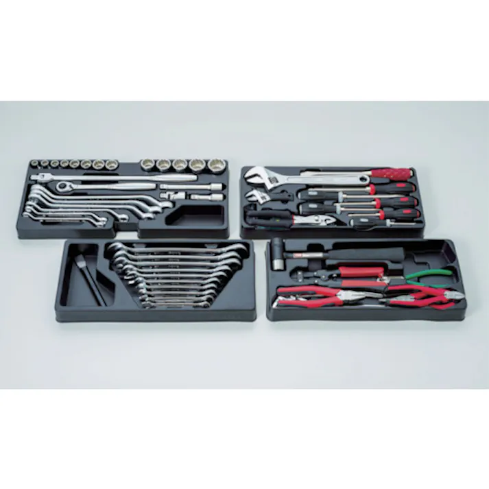 【CAINZ-DASH】TONE 整備用工具セット ツールセット 差込角12.7mm 62点セット シルバー TSS450SV【別送品】