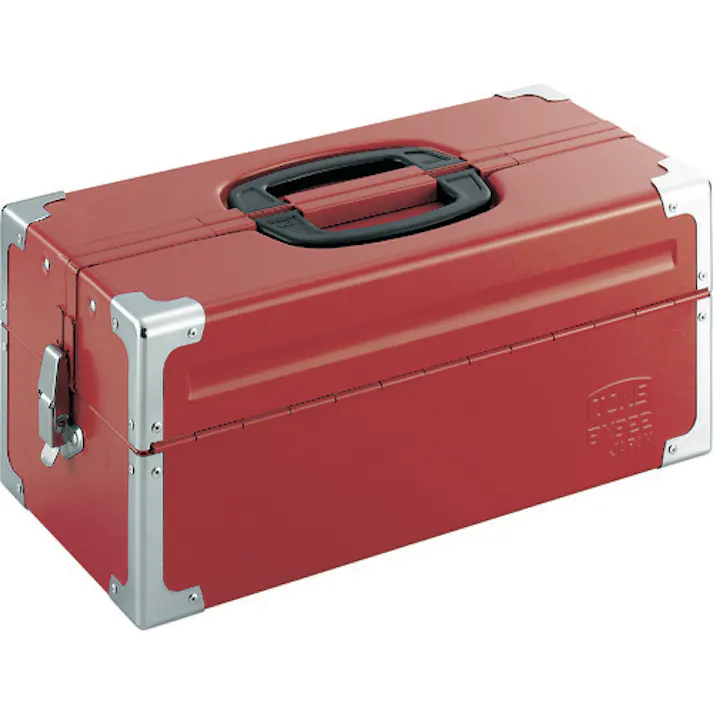 【CAINZ-DASH】TONE ツールケース(メタル) V形2段式 433X220X195mm レッド BX322【別送品】