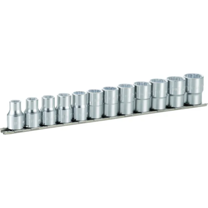 【CAINZ-DASH】TONE ソケットセット(12角・ホルダー付) 12pcs 差込角12.7mm HD412【別送品】