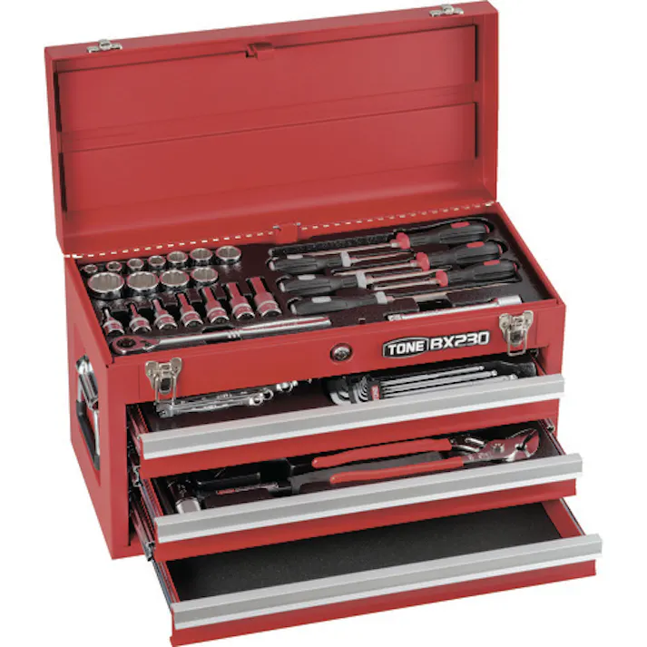 【CAINZ-DASH】TONE 整備用工具セット ツールセット 差込角12.7mm 53点セット マットブラック TSH4509BK【別送品】