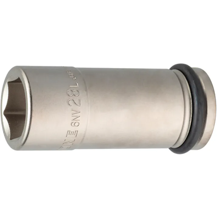 【CAINZ-DASH】TONE インパクト用ロングソケット 対辺寸法28mm 全長100mm 6NV-28L【別送品】