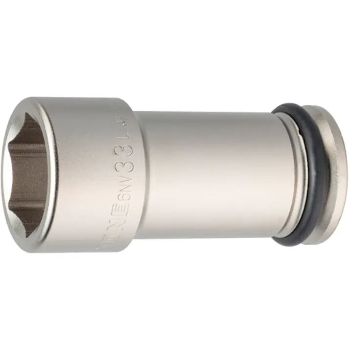 【CAINZ-DASH】TONE インパクト用ロングソケット 対辺寸法33mm 全長100mm 6NV-33L【別送品】