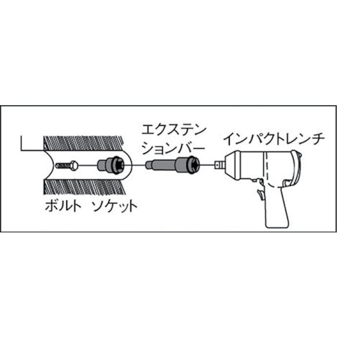 【CAINZ-DASH】ＴＯＮＥ インパクト用エクステンションバー　全長７５ｍｍ　差込角９．５ｍｍ NE30-075【別送品】