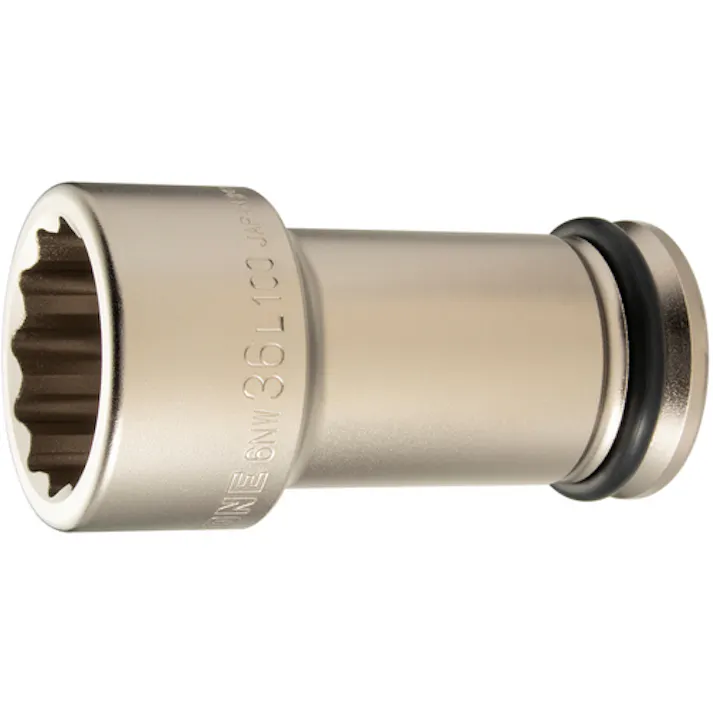【CAINZ-DASH】TONE インパクト用ロングソケット(12角) 対辺寸法36mm 差込角19.0mm 6NW-36L100【別送品】