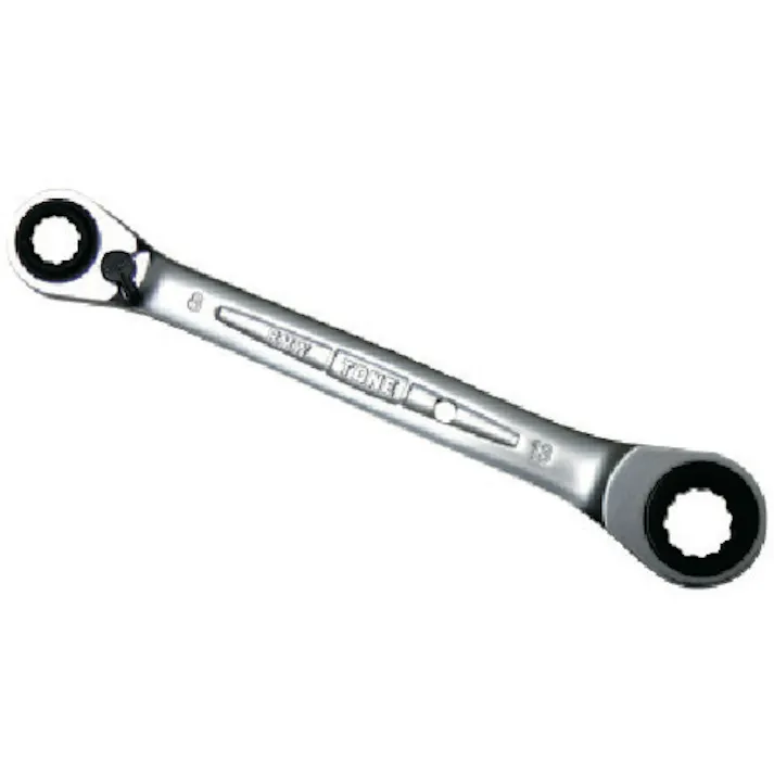 【CAINZ-DASH】TONE 4ウェイラチェットめがねレンチ 対辺寸法12×13×14×15mm 全長190mm RMW-1215【別送品】