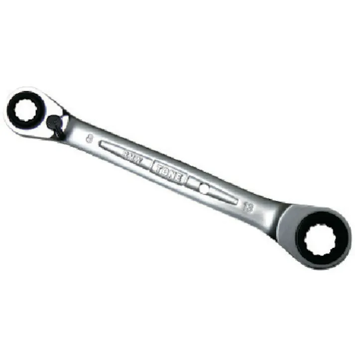 【CAINZ-DASH】TONE 4ウェイラチェットめがねレンチ 対辺寸法14×17×18×19mm 全長230mm RMW-1419【別送品】