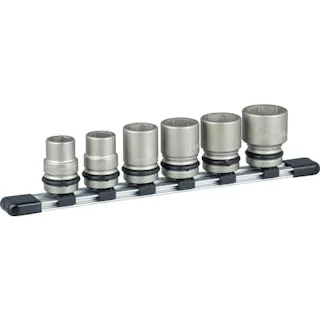 【CAINZ-DASH】TONE インパクト用ソケットセット(ホルダー付) 6pcs 差込角12.7mm HNV406S【別送品】