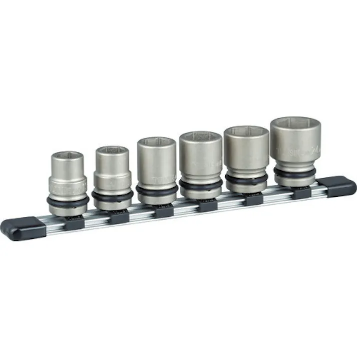 【CAINZ-DASH】TONE インパクト用ソケットセット(ホルダー付) 6pcs 差込角12.7mm HNV406S【別送品】