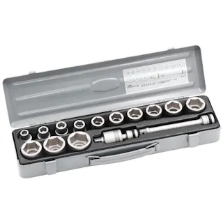 【CAINZ-DASH】TONE インパクト用ソケットセット(樹脂トレー付) 15pcs 差込角12.7mm NV4132【別送品】