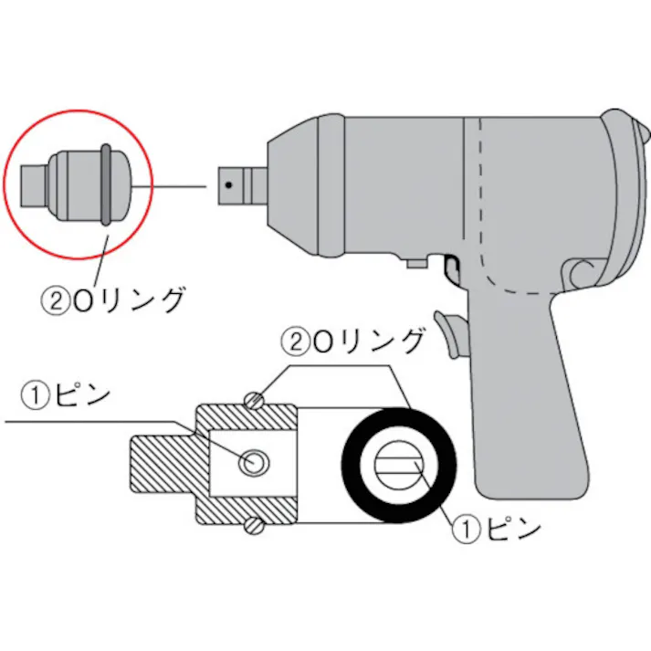 【CAINZ-DASH】TONE インパクト用Oリング (1Pk(袋)=10個入) 内径31.1mm 厚さ5.3mm RAS322S【別送品】