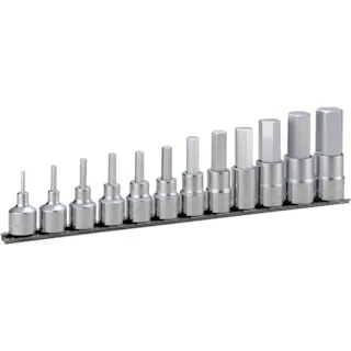 【CAINZ-DASH】TONE ヘキサゴンソケットセット(ホルダー付) 12pcs 差込角12.7mm HH412【別送品】