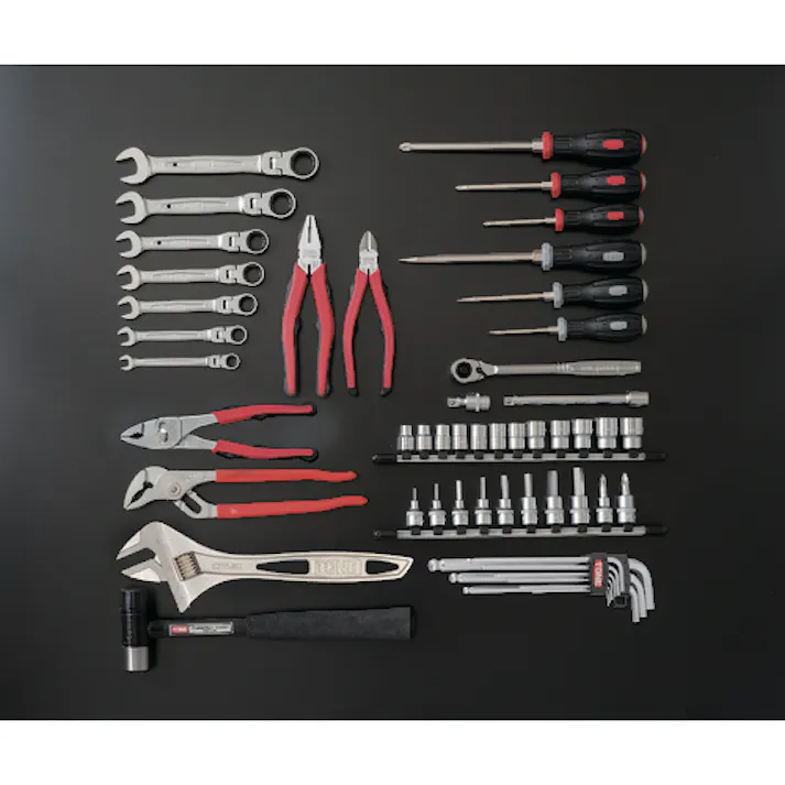 【CAINZ-DASH】TONE 整備用工具セット TSH330ツールセット 54点セット シルバー TSH330SV【別送品】