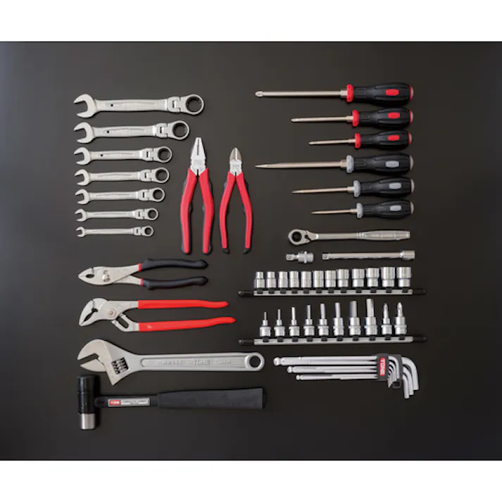 【CAINZ-DASH】TONE 整備用工具セット TSH330ツールセット 54点セット マットブラック TSH330BK【別送品】