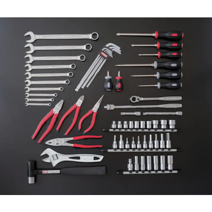 【CAINZ-DASH】TONE 整備用工具セット シャッター付サービスボードセット新ハーフボードC50B仕様 65点セット CS311【別送品】