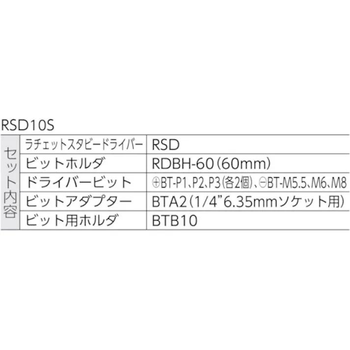【CAINZ-DASH】TONE ラチェットスタビードライバーセット RSD10S【別送品】