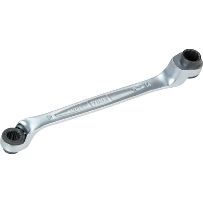 【CAINZ-DASH】TONE 両頭ラチェットめがねレンチ 75度 対辺寸法11x13全長218mm RM75A-1113【別送品】