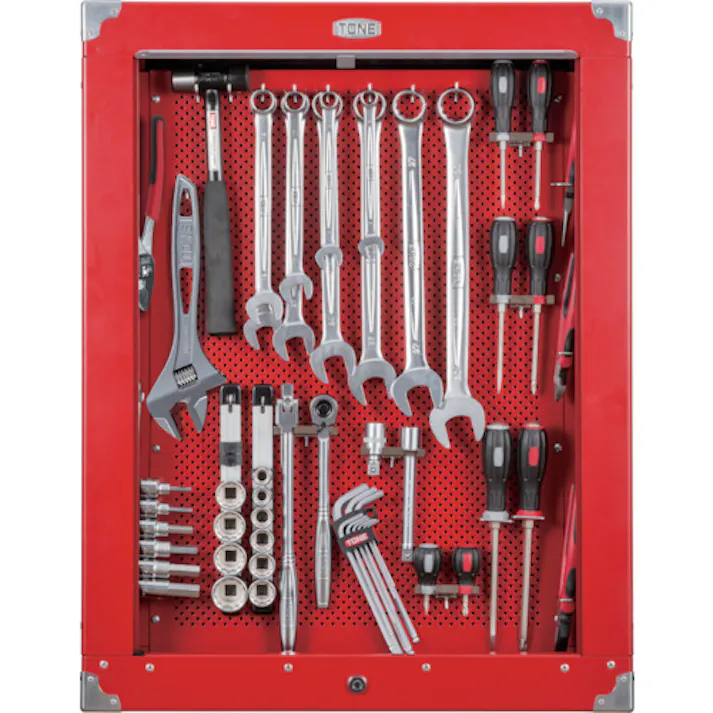 【CAINZ-DASH】TONE 整備用工具セット シャッター付サービスボードセット新ハーフボードC50B仕様 54点セット CS411【別送品】