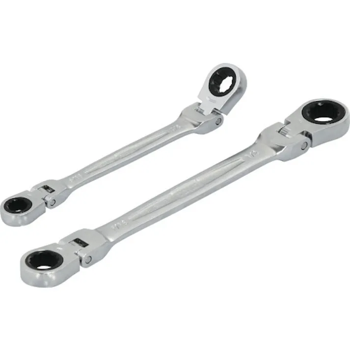 【CAINZ-DASH】TONE コンビネーションラチェットレンチ 両首振ラチェットめがねレンチ インチサイズ 全長151mm RMFWB-1012【別送品】