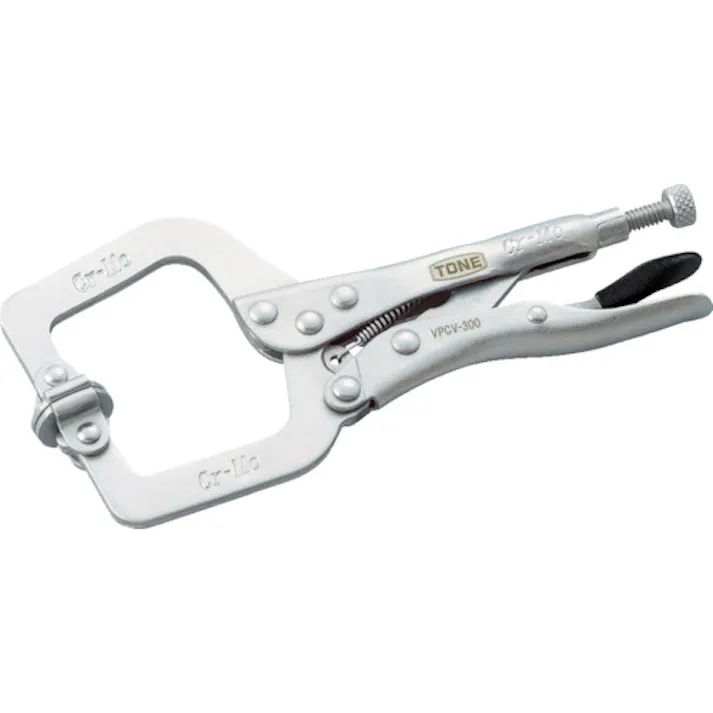 【CAINZ-DASH】TONE グリッププライヤ C型スイベル180mm VPCV-150【別送品】