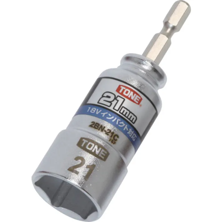 【CAINZ-DASH】TONE 電動ドリル用コンパクトソケット 対辺寸法21mm 2BN-21C【別送品】