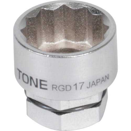 TONE ソケット(12角・めがね用) 対辺寸法16mm 全長22mm RGD-16 ソケット(ソケット) TONE ソケット(12角・めがね用) 対辺寸法16mm 全長22mm RGD-16 ソケット(ソケット)