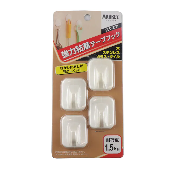 マーキー 強力粘着テープフック スクエア ST-2 4個入