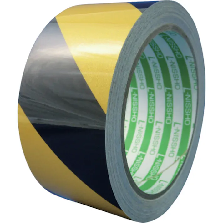 【CAINZ-DASH】日東エルマテリアル 再帰反射テープ 45mmx10m イエロー/ブラック HT-45YB【別送品】