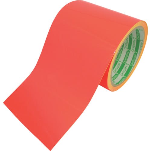 【CAINZ-DASH】日東エルマテリアル 蛍光テープ　９０ｍｍ×５ｍ　レッド LK-90R【別送品】