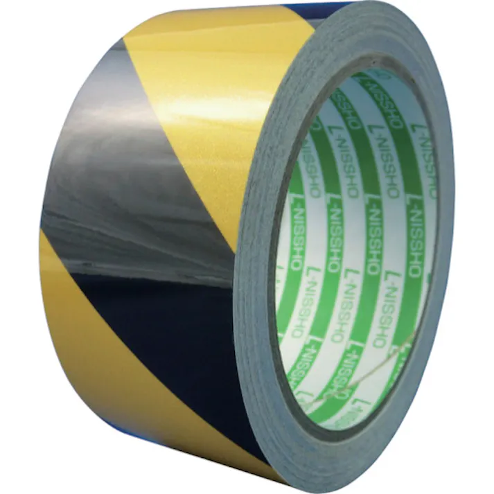 【CAINZ-DASH】日東エルマテリアル 再帰反射テープ 400mm×10m イエロー/ブラック HT-400YB【別送品】