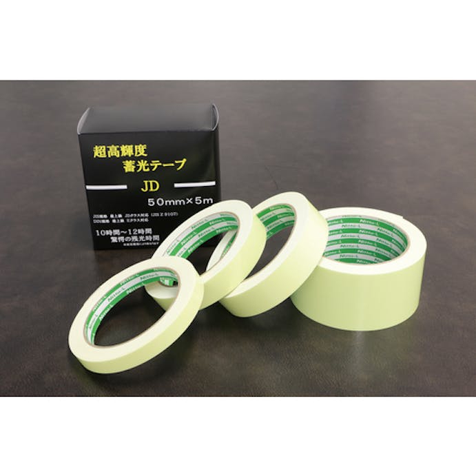 【CAINZ-DASH】日東エルマテリアル 超高輝度蓄光テープ　ＪＩＳ－ＪＤ級　０．６ｍｍ×２４ｍｍ×５ｍ　グリーン NB-2405D【別送品】