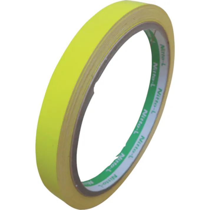 【CAINZ-DASH】日東エルマテリアル 蛍光テープ 10mm×5m レモンイエロー LK-10LY【別送品】