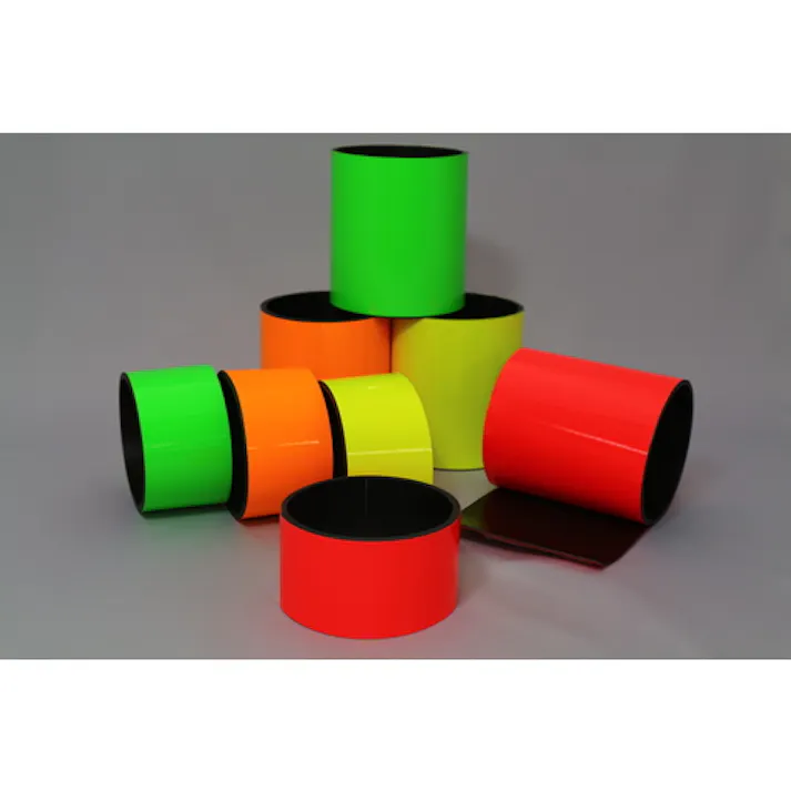 【CAINZ-DASH】日東エルマテリアル 蛍光マグネットシート 100mm×1m グリーン KMG-100G【別送品】