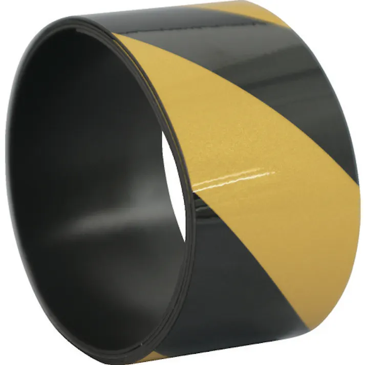 【CAINZ-DASH】日東エルマテリアル 反射マグネットシート 50mm×1m イエロー/ブラック HMG-50YB【別送品】