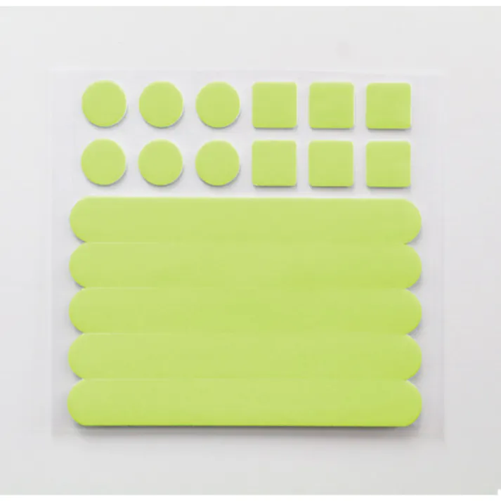 【CAINZ-DASH】日東エルマテリアル 高輝度蓄光蛍光シール エルクライトレモン レモンイエロー(グリーン)(3種セット) NBK-SHCLY【別送品】