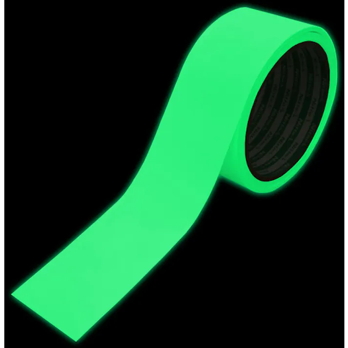 【CAINZ-DASH】日東エルマテリアル 高輝度蓄光蛍光テープ エルクライトレモン 50mm×5M レモンイエロー(グリーン) NBK-5005CLY【別送品】