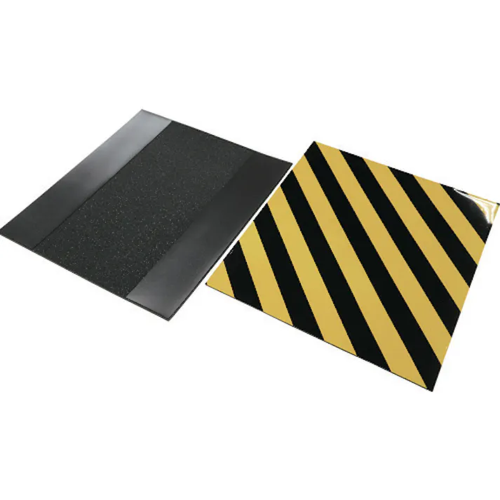 【CAINZ-DASH】日東エルマテリアル NEWトラクッション マグネットタイプ 5mm×450mm×500mm 黄/黒 TRMG450-5T【別送品】