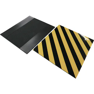 【CAINZ-DASH】日東エルマテリアル NEWトラクッション マグネットタイプ 8mm×450mm×500mm 黄/黒 TRMG450-8T【別送品】