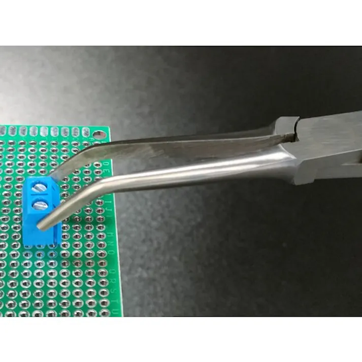 【CAINZ-DASH】室本鉄工 ロングハンドル先曲りニードルプライヤL60 L-60【別送品】