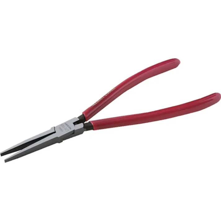 【CAINZ-DASH】室本鉄工 ロングハンドルフラットノーズプライヤ L70 185mm L-70【別送品】