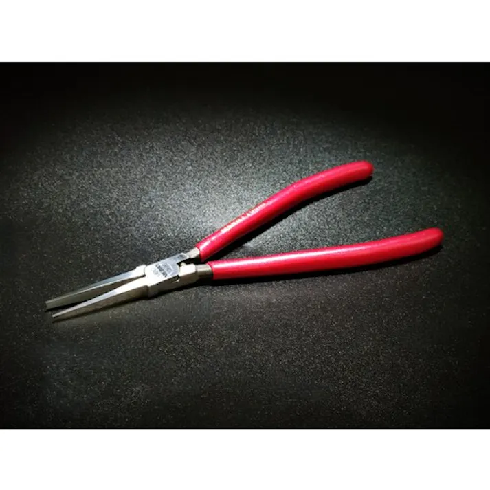 【CAINZ-DASH】室本鉄工 ロングハンドルフラットノーズプライヤ L70 185mm L-70【別送品】