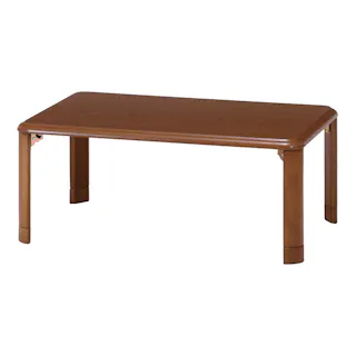 【通常WEB売価12800円】軽量継脚折り畳み座卓 ミディアムブラウン 90×60cm【別送品】