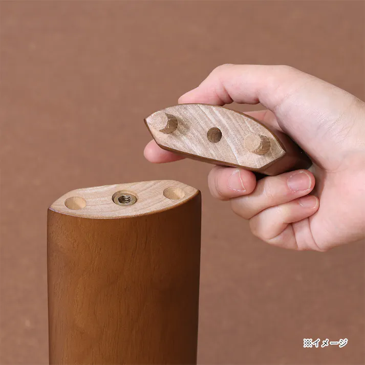 軽量継脚折り畳み座卓 ミディアムブラウン105×75cm【別送品】