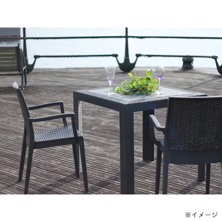 ステラ テーブル ブラック 80角【別送品】