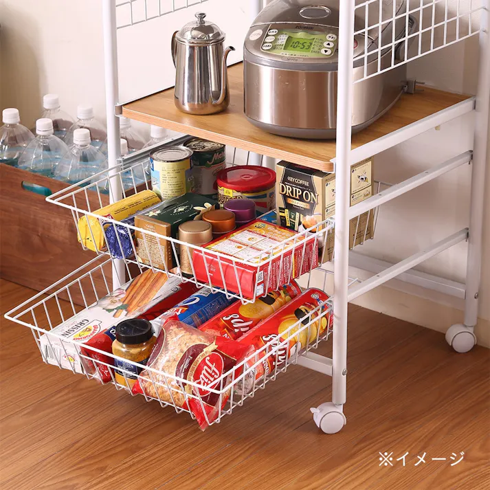 レンジワゴン FBC-03-1 WH/NA【別送品】